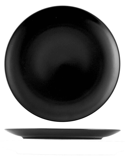 Set 6 piatti frutta Denver in stoneware nero 20 cm