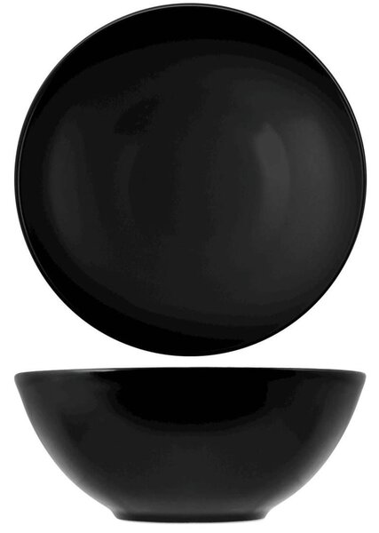 Set 6 insalatiere Denver in stoneware nero 22 cm