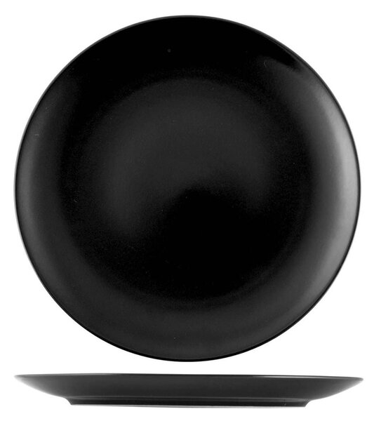 Set 6 piatti piani Denver in stoneware nero 26 cm