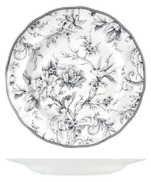 Piatto tondo Mayfair in porcellana decorata cm 32,5