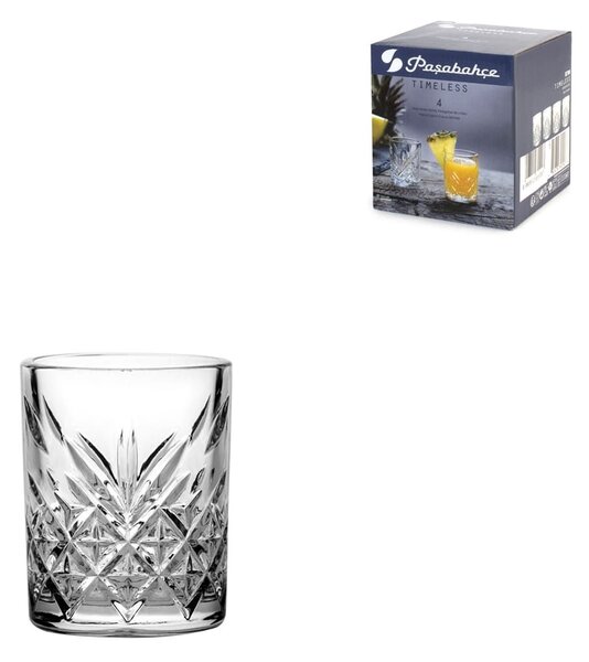 Set 4 bicchieri shot liquore Timeless in vetro cl 6