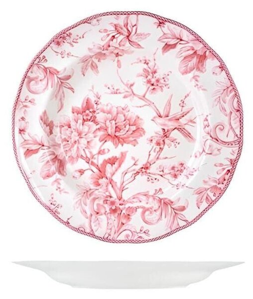 Set 6 piatti frutta Primrose in porcellana decorata cm 22