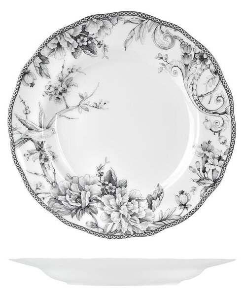 Set 6 piatti piani Mayfair in porcellana decorata cm 27,5
