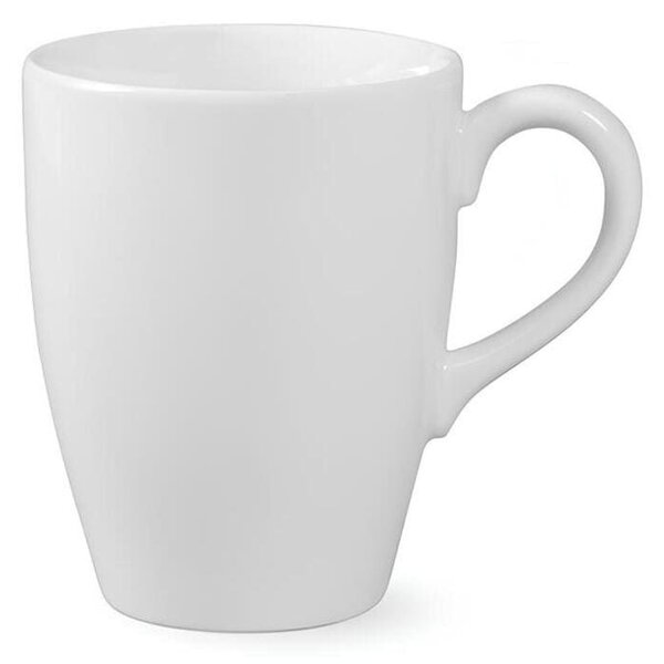 Set 6 mug Pearl in porcellana bianca cc 350