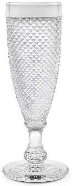 Confezione 6 calici flute Diamantato in vetro cl 16