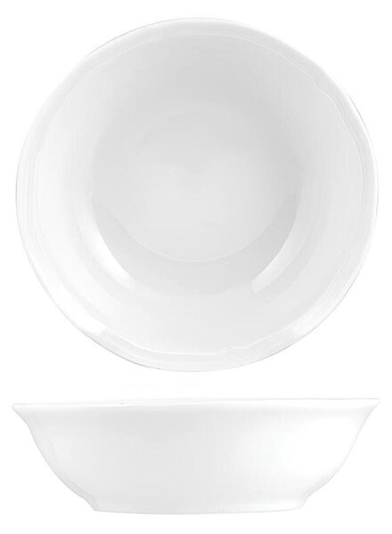 Set 6 coppette Alba in porcellana bianca cm 13