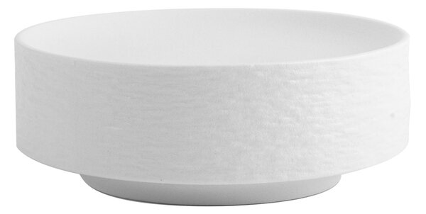Set 2 alzate basse Skin in porcellana bianca cm 15x6h
