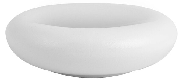 Set 2 piatti sasso Skin in porcellana bianca cm 17,5x5,5h