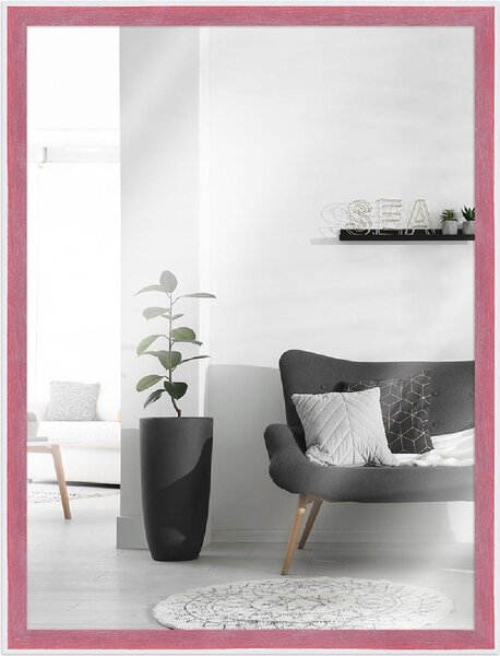 Specchio da parete in legno rosso MendeFrames H080 10x20 cm