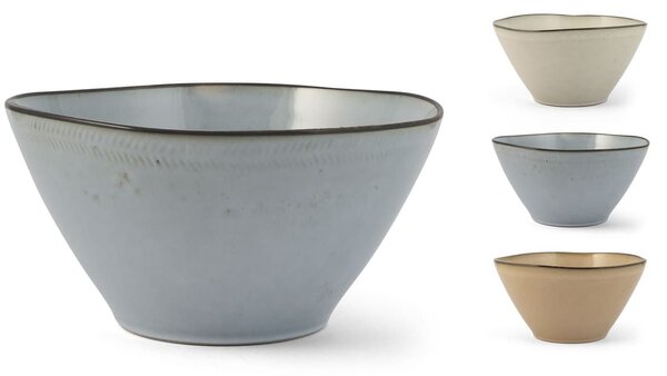 Set 6 coppe Antibes in stoneware assortite cm 23
