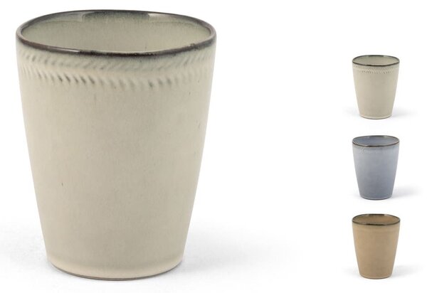 Set 6 bicchieri Antibes in stoneware assortiti cc 300