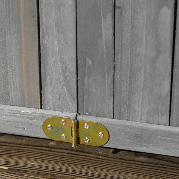 Outsunny Fioriera in Legno Pieghevole Fioriera Rialzata per Coltivazioni Verdure Fiori Patio Balcone Terrazza 70x30x25 cm Grigio | Aosom Italy