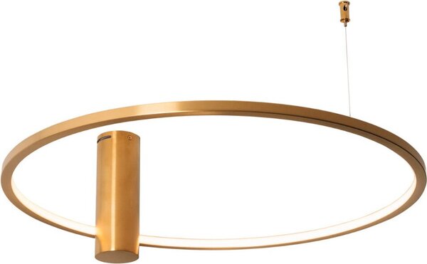 Lampada da soffitto a LED QUEEN 15W 3000K 990lm metallo dorato spazzolato, dimensioni: 20x60x60 cm, IP20, Maxlight