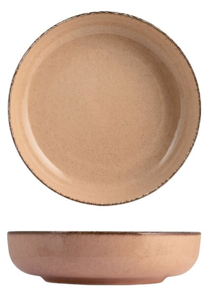 Set 6 coppette Pearl in porcellana colore salmone cm 15