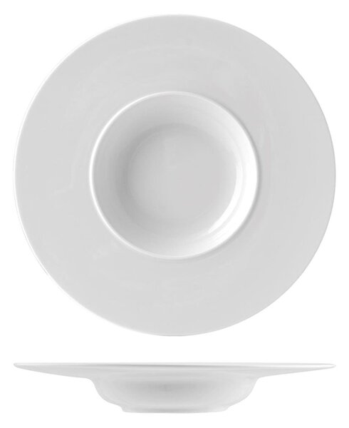 Piatto pasta Galaxy in porcellana bianca 24 cm