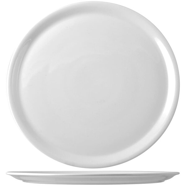 Piatto pizza Napoli in porcellana bianco cm 35