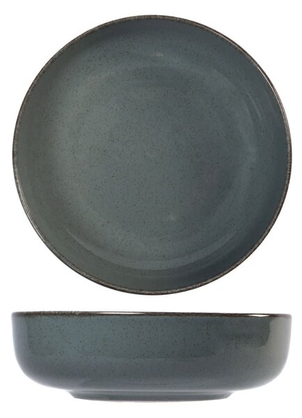 Set 6 coppette Pearl in porcellana colore azzurro cm 15