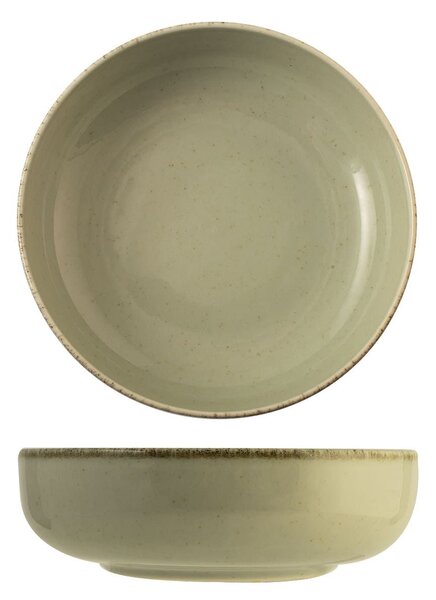 Set 6 coppette Pearl in porcellana colore verde cm 15