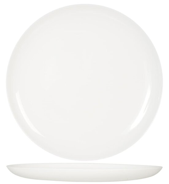 Confezione 6 piatti pizza Premiere in vetro opale bianco cm 32