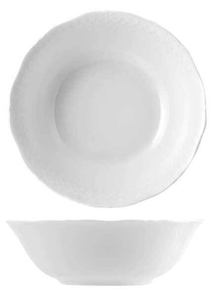 Coppetta Arianna in porcellana bianca cm 14