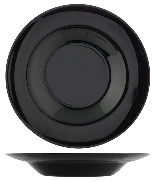 Confezione 6 piatti pasta Premiere in vetro opale nero cm 28