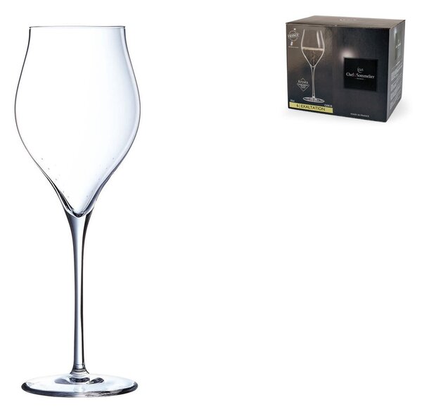 Set 6 calici Exaltation in vetro sonoro superiore trasparente cl 35