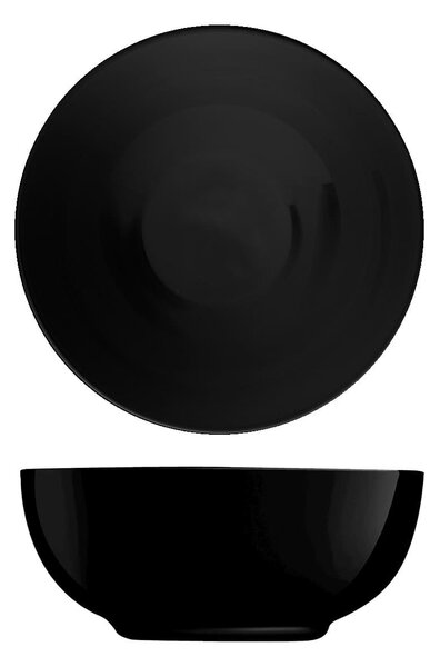 Confezione 4 coppette Premiere in vetro opale nero cm 14