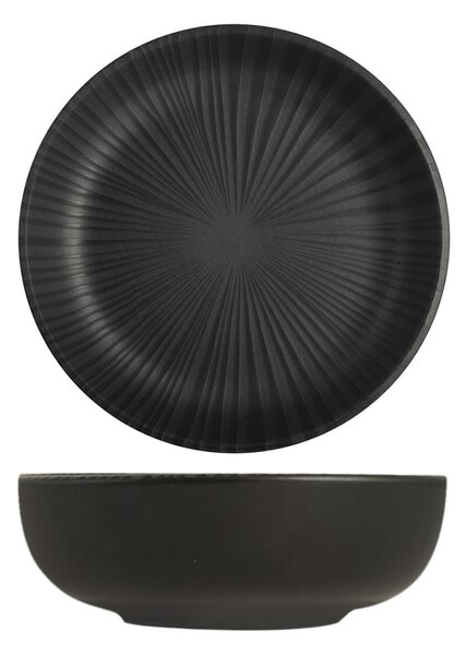 Coppetta Venere in stoneware nero opaco cm 17