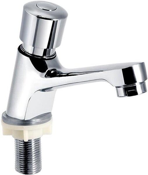 Rubinetto da cucina in acciaio inossidabile – Risparmio idrico – Chiusura automatica – Facile da installare – Antiscivolo – Facile da pulire