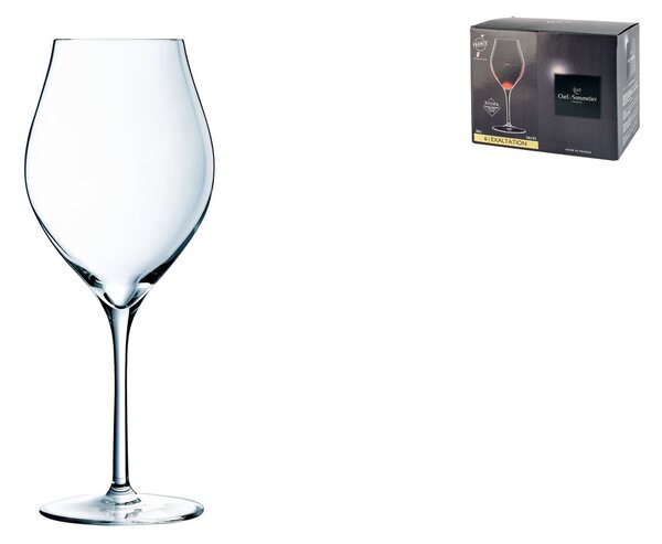 Set 6 calici Exaltation in vetro sonoro superiore trasparente cl 38