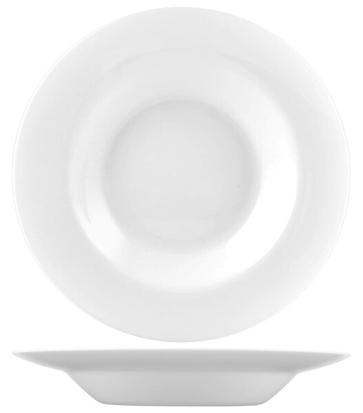 Confezione 6 piatti pasta Premiere in vetro opale bianco cm 28