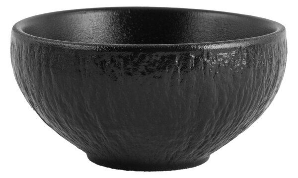 Set 6 coppette Skin in porcellana nera decorata a rilievo cm 11