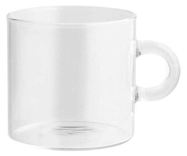 Confezione 6 tazze tè Nuvola in vetro borosilicato trasparente cc 225
