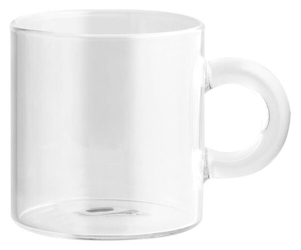 Confezione 6 tazze caffè Nuvola in vetro borosilicato trasparente cc 110