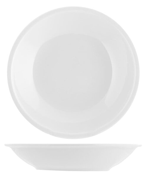 Piatto tavola fondo Roma in porcellana bianco cm 20,5