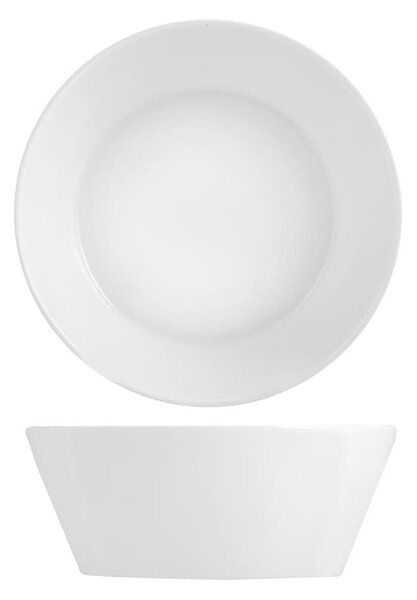 Coppetta Quadro in bone china 14 cm