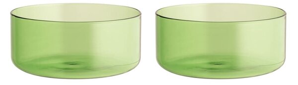 Confezione 2 coppe Daylight in vetro borosilicato verdi cm 11,5