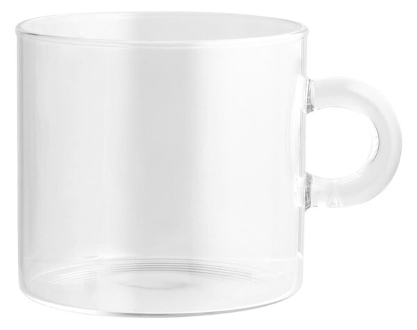 Confezione 6 tazze colazione Nuvola in vetro borosilicato trasparente cc 450