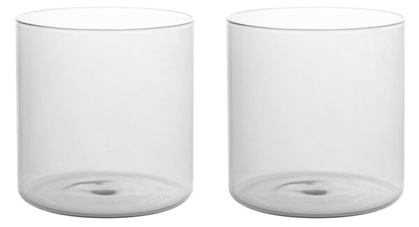 Confezione 2 bicchieri Daylight in vetro borosilicato trasparente cl 33
