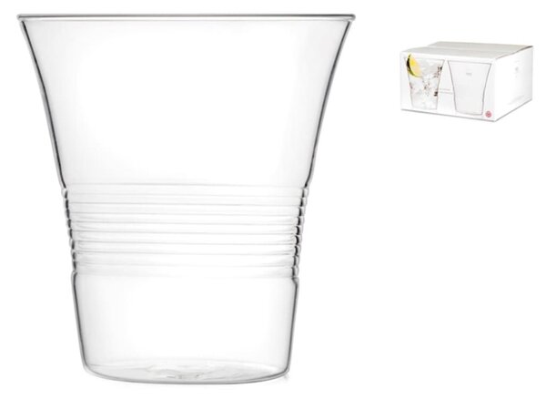 Confezione 4 bicchieri 4You in vetro Borosilicato trasparente 45 cl