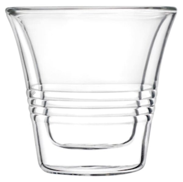 Confezione 4 bicchieri 2Touch in vetro borosilicato trasparente con doppia parete cl 7