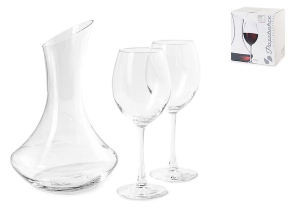 Set 3 pezzi degustazione Enoteca in vetro trasparente