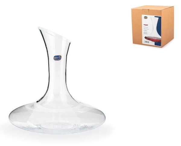 Decanter vetro bohemia con taglio diagonale Lt 1,25