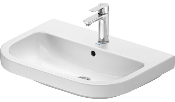 Duravit D-Code lavabo, avec trou pour robinet, avec trop-plein, 650x460x165mm, blanc brillant, 2398650000, 2398650000