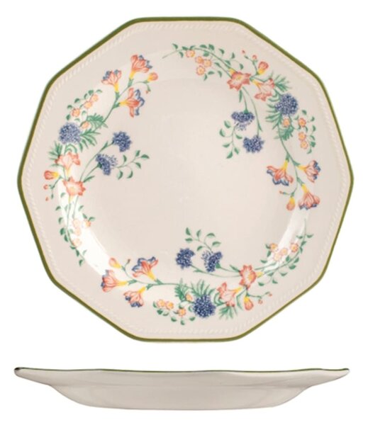 Set 6 piatti frutta Emily in earthenware decorato cm 20