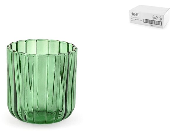 Set 6 bicchieri Margaret in vetro colore verde cl 34