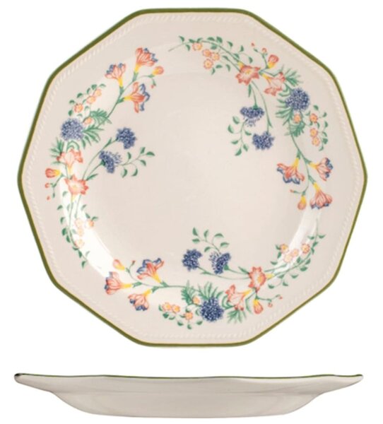 Set 6 piatti piani Emily in earthenware decorato cm 26