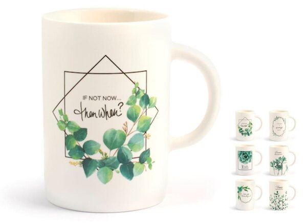Set 6 mug Botanic in new bone china assortite cc 400