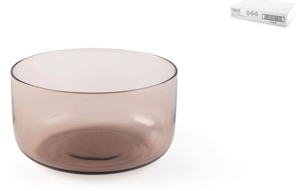 Set 6 coppette Nova in vetro colore vinaccia cl 74