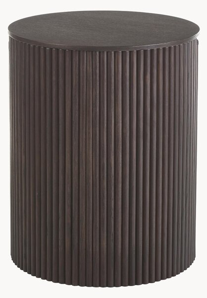 Tavolino contenitore rotondo in legno Nele